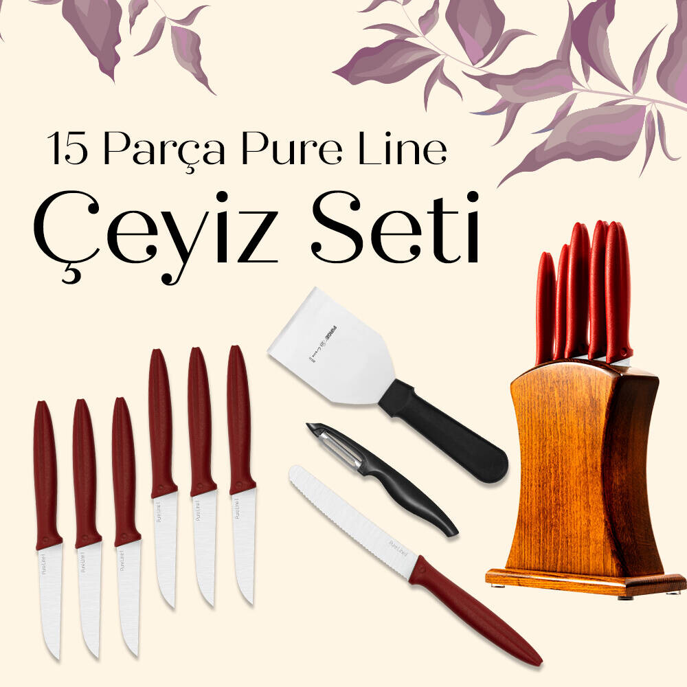 Pirge Çeyizlik Bıçak Seti Pure Line - 15 P