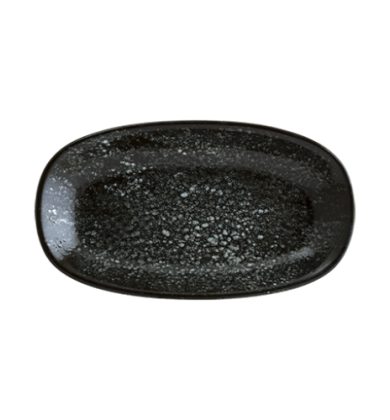 Cosmos Black Gourmet Oval Kayık Tabak 15*8.5 cm