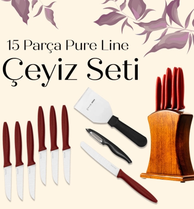 Pirge Çeyizlik Bıçak Seti Pure Line - 15 P