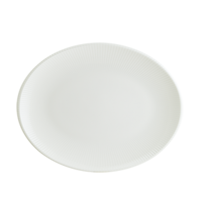 Iris White Moove Oval Tabak 31*24 cm